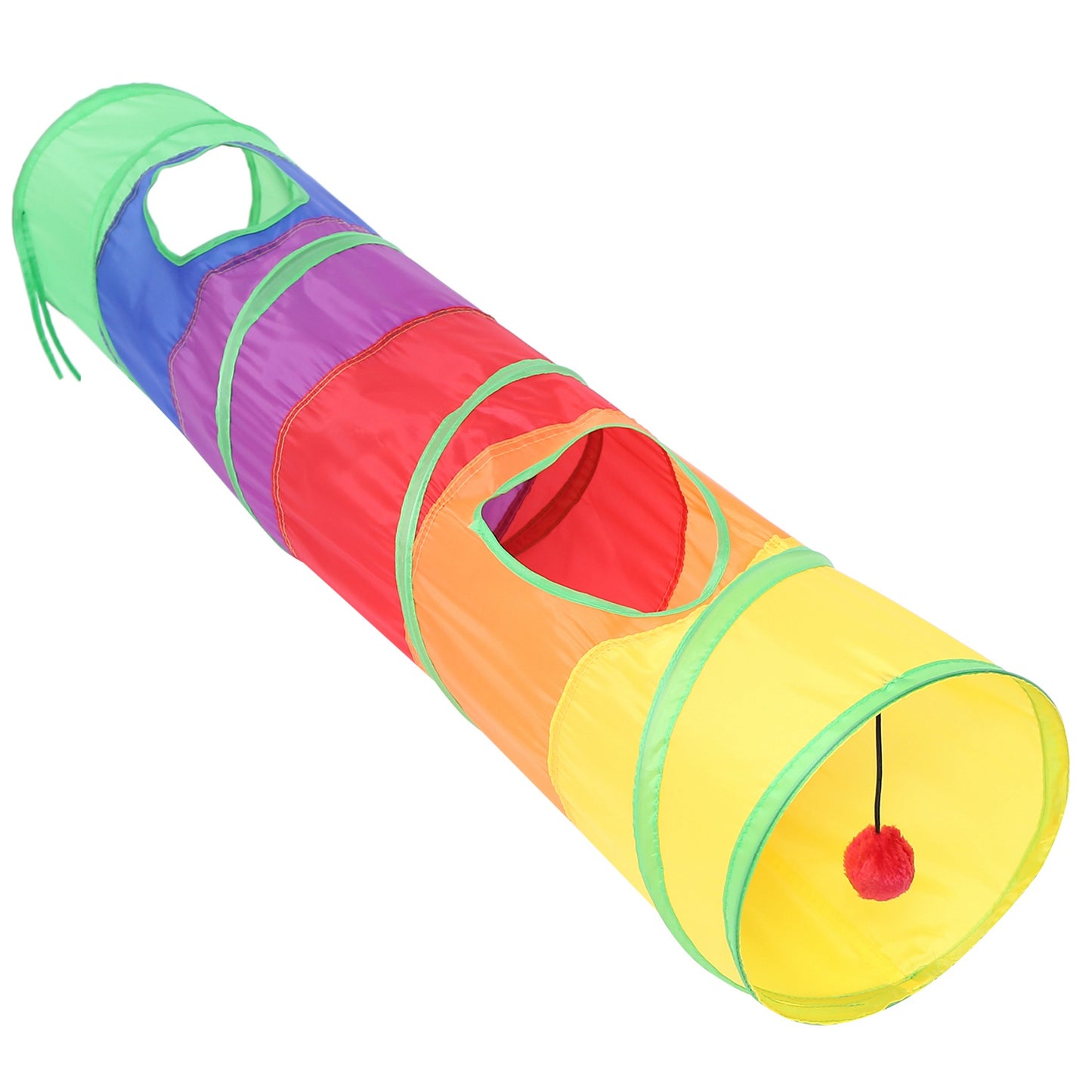 Cat Tunnel Pet Tube Collapsible Play Toy Indoor Outdoor Kitty Puppy Toys for Puzzle Exercising Hiding Training and Running wi