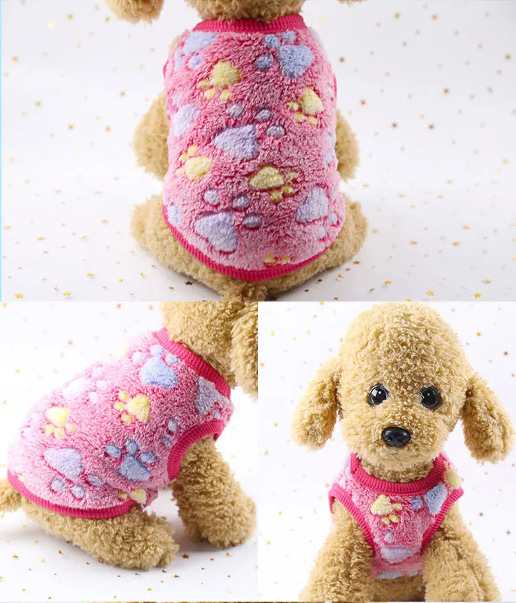 Soft Flannel Dog Clothes Winter Clothing For Small Dogs Medium Puppy Coat Cute Warm Pets Sweater Cat Chihuahua Yorkie Outfit Xxs