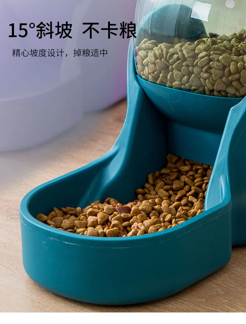 3.8L Gravity Pet Water Dispenser Cat Automatic Feeder Plastic Dog Water Bottle Food Water Dispenser Pet Feeding Bowl for Cat Dog