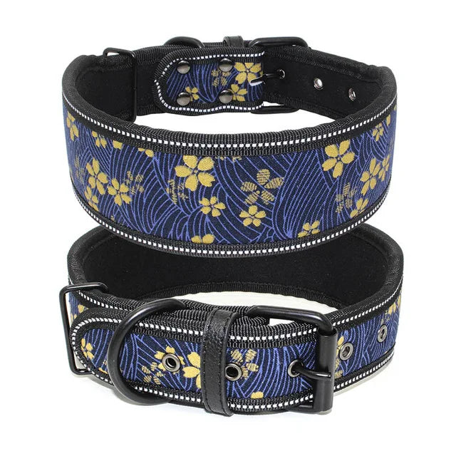 10 Colors Reflective Puppy Big Dog Collar with Buckle Adjustable Pet Collar for Small Medium Large Dogs Pitbull Leash Dog Chain