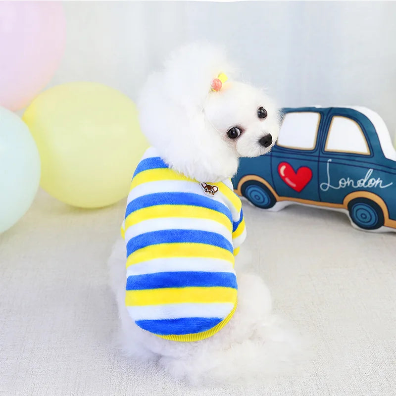 Rainbow Dog Clothes Warm Pet Vest Shirt Fleece Pet Dog Clothes for Dogs Clothing Pets Dogs Cat Tshirt Outfit Apparel Coats