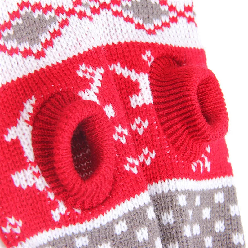 British Knitting Pet Dog Sweater for Medium Large Dogs Christmas Elk Big Dog Clothes Labrador Pitbull Pullovers Mascota Clothing