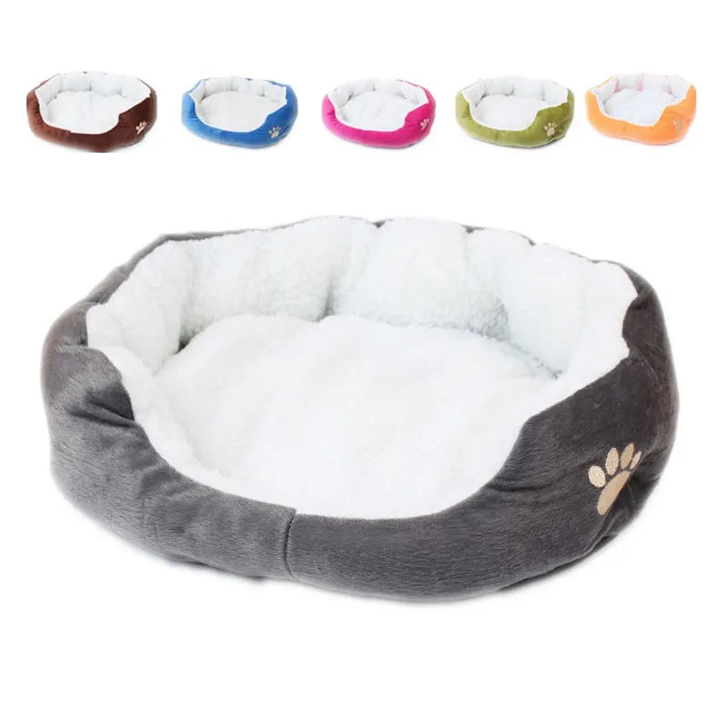 Fleece Dog Beds for Small Medium Dogs Kennel Warm Pet Dog Bed for Small Dogs Luxury Puppy Cat Bed House Accessories Bulldog Pug