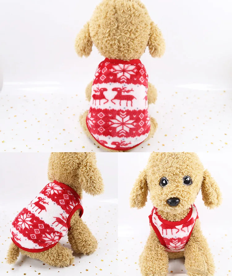 Soft Flannel Dog Clothes Winter Clothing For Small Dogs Medium Puppy Coat Cute Warm Pets Sweater Cat Chihuahua Yorkie Outfit Xxs