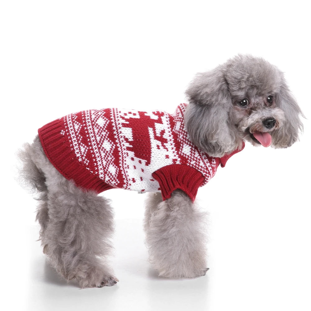 Pet Clothes Dog Sweater Cat Costume For Small Dogs Christmas Deer Clothing Cat Sweater Dogs Coat Halloween Warm Pet Knitte Coat