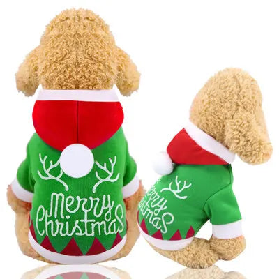 Christmas Dog Clothes Winter Pet Clothes for Small Dog Coat Jacket Costume Hoodies Warm Cat Santa Claus Christmas Pet Apparel 93