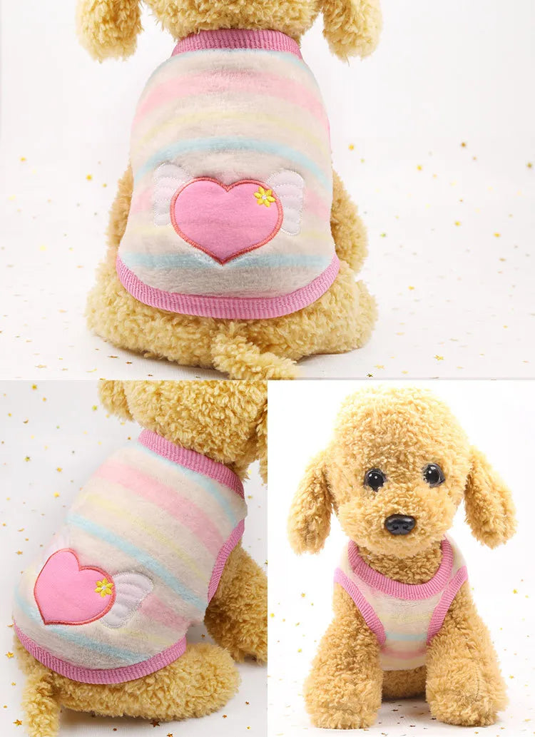 Soft Flannel Dog Clothes Winter Clothing For Small Dogs Medium Puppy Coat Cute Warm Pets Sweater Cat Chihuahua Yorkie Outfit Xxs