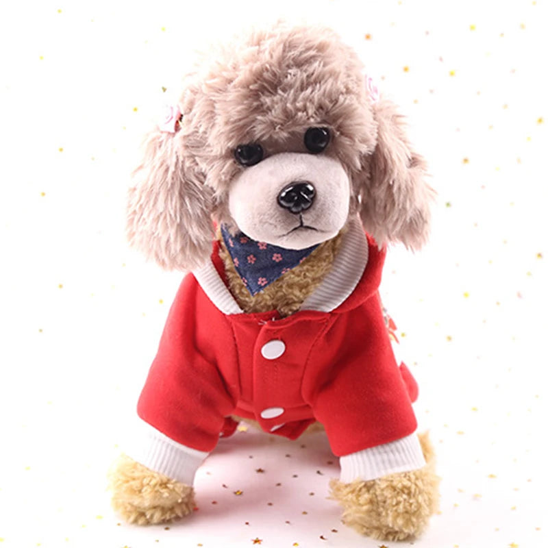 Christmas Dog Clothes Winter Pet Clothes for Small Dog Coat Jacket Costume Hoodies Warm Cat Santa Claus Christmas Pet Apparel 93