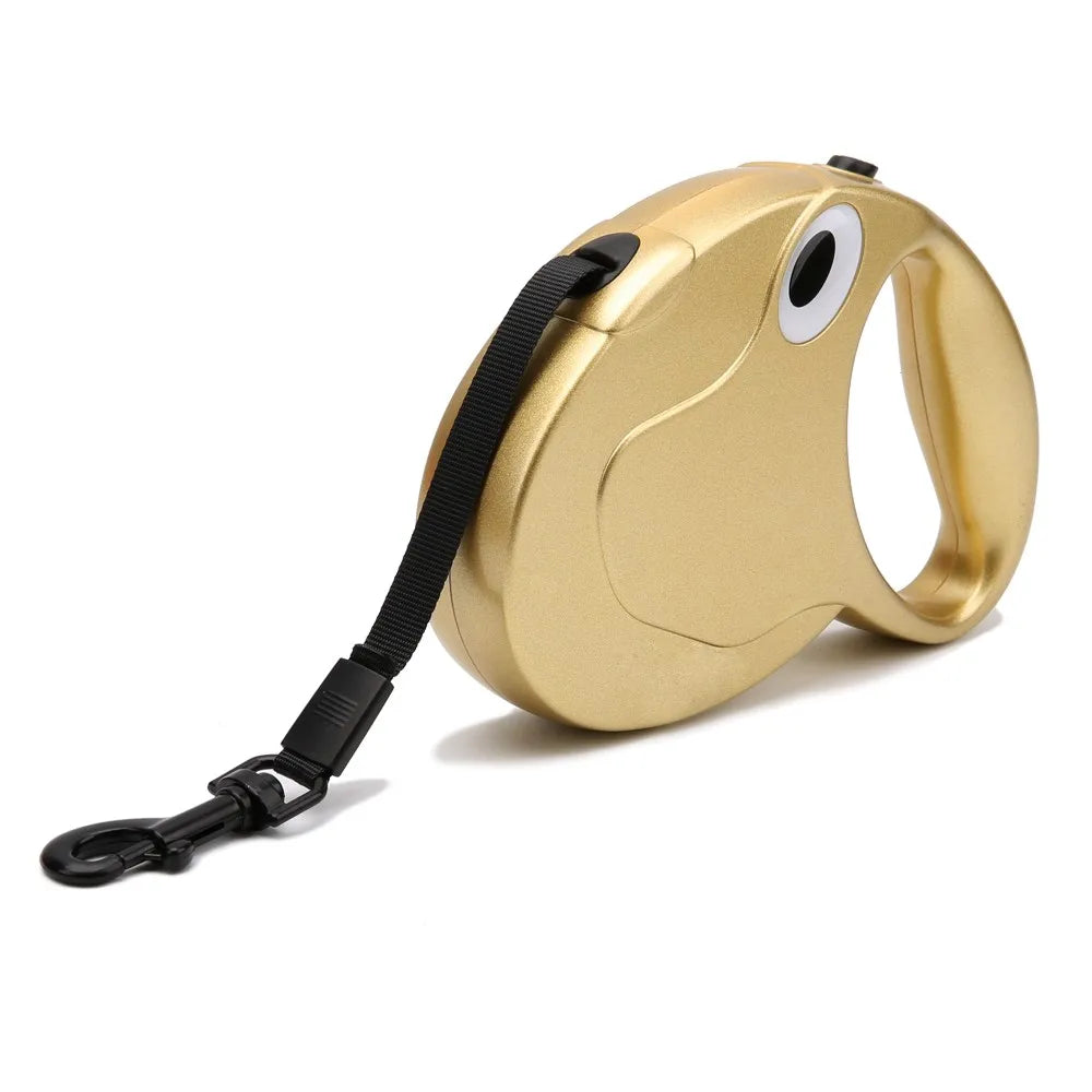 Newest Pet Product Top Quality Dog Leash Rope Retractable Leashes Dog Gold Silver Collar Harness Automatic Extending Dog Leash