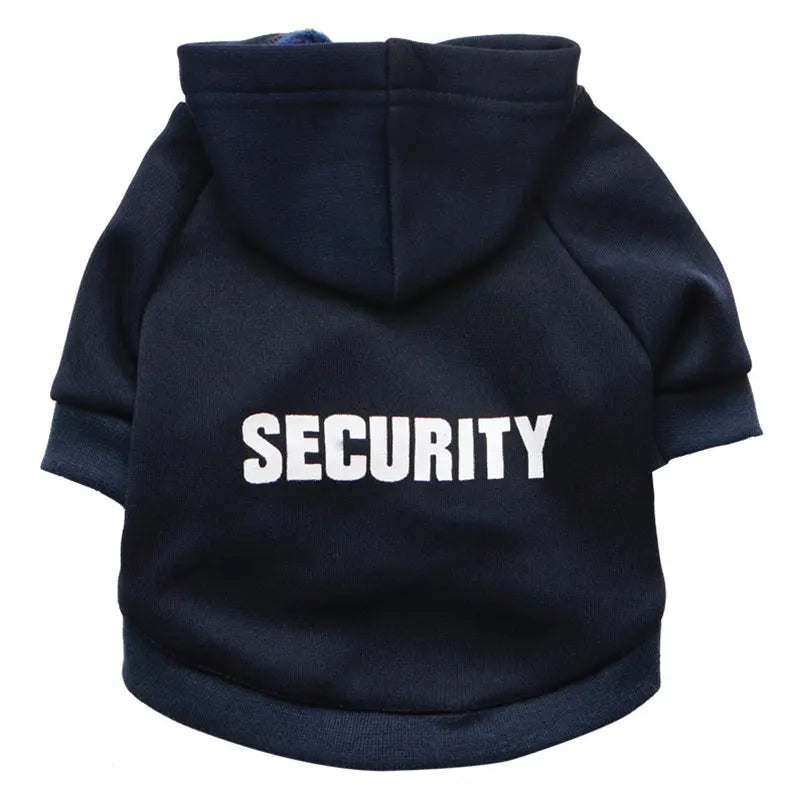 Security Dog Clothes Classic Pet Dog Hoodies Clothes For Small Dog Autumn Coat Jacket for Yorkie Chihuahua Puppy Clothing