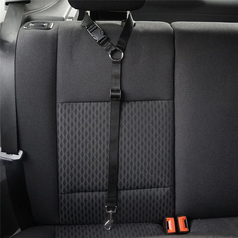 Nylon Safety Belt for Dogs Solid Color Two-in-one Pet Car Seat Belt Leash Adjustable Dog Harness Collar Products Pet Accessories