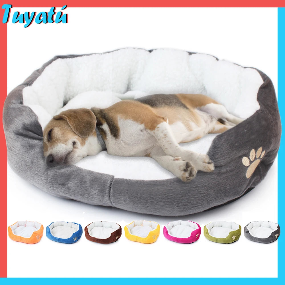 Fleece Dog Beds for Small Medium Dogs Kennel Warm Pet Dog Bed for Small Dogs Luxury Puppy Cat Bed House Accessories Bulldog Pug