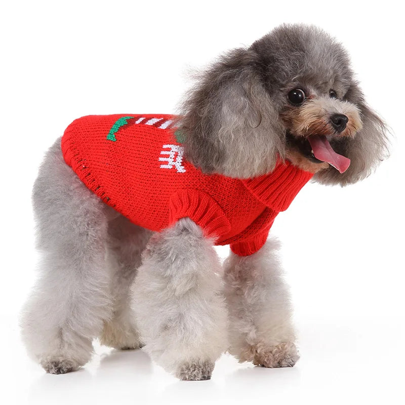 Pet Clothes Dog Sweater Cat Costume For Small Dogs Christmas Deer Clothing Cat Sweater Dogs Coat Halloween Warm Pet Knitte Coat