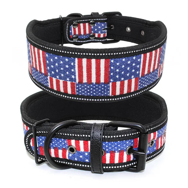 10 Colors Reflective Puppy Big Dog Collar with Buckle Adjustable Pet Collar for Small Medium Large Dogs Pitbull Leash Dog Chain