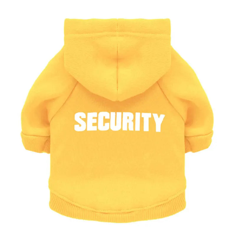 Security Dog Clothes Classic Pet Dog Hoodies Clothes For Small Dog Autumn Coat Jacket for Yorkie Chihuahua Puppy Clothing