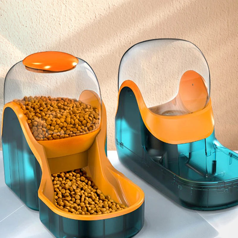 3.8L Gravity Pet Water Dispenser Cat Automatic Feeder Plastic Dog Water Bottle Food Water Dispenser Pet Feeding Bowl for Cat Dog