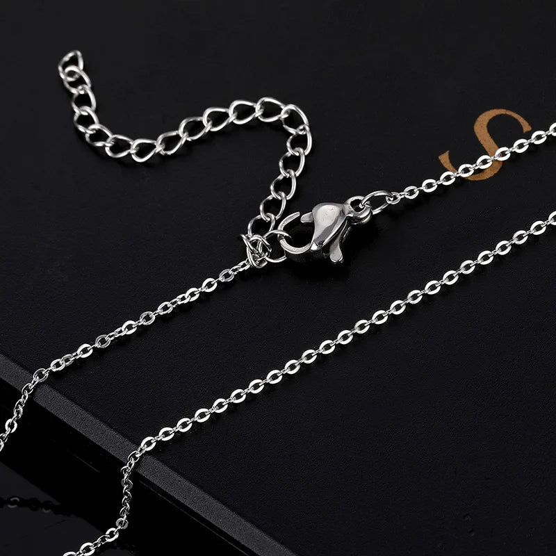 Cute Pets Dogs Cat Paw Chain Pendant Necklace Stainless Steel Silver Color Paw Jewelry for Women Kids Choker Necklace Christmas