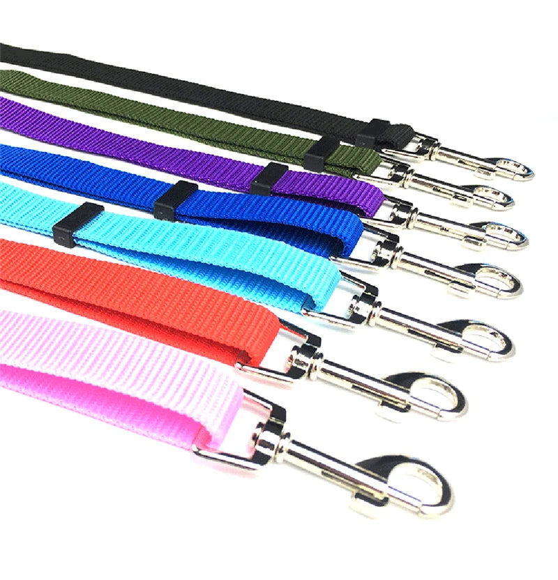 Nylon Safety Belt for Dogs Solid Color Two-in-one Pet Car Seat Belt Leash Adjustable Dog Harness Collar Products Pet Accessories