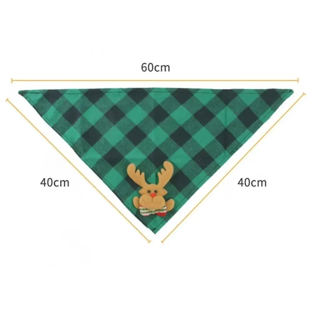 New Christmas Dogs Scarf Cartoon Gift Cat Triangle Towel Decoration Holiday Puppy Bandanas