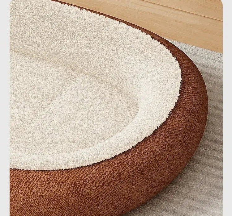 2024 Winter Dog Cat Bed Sofa Mat Round Carpet Rug Pet Kennel Nest Soft Material Warm Sleeping House Puppy Cushion