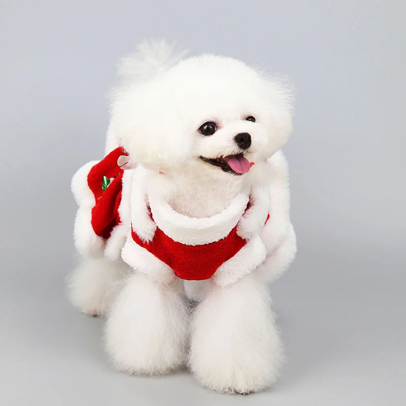 Christmas Dog Clothes Winter Warm Pet Coat for Small Medium Dogs Cats Chihuahua Yorkie Outfit Puppy Costumes Christmas Pet Suit