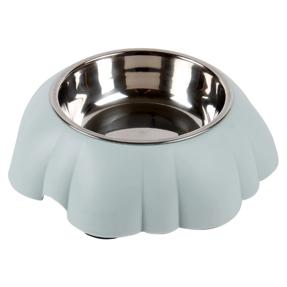 1pcs Petal Stainless Steel Pet Dog Cat Food Bowl Pet Pot Bowl Pet Feeder Tableware Anti-overturning Water Food Bowl pet Supplies