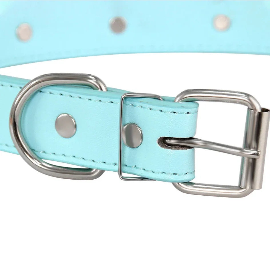 Leather Dog Collar For Big Dogs Cats Adjustable Pet Dog Collar Luxury Designer For Small Dogs Leather Accessories