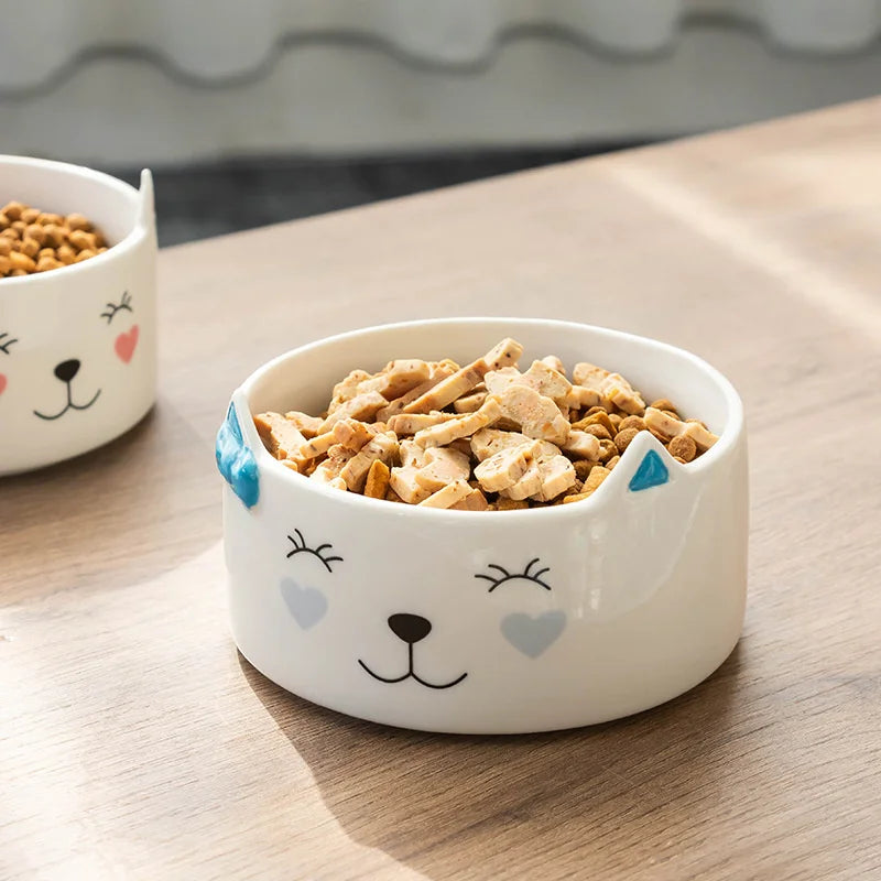 Ceramic Pet Bowl Luxury Bowl Designer Cat Feeder Small and Medium-sized Pet Drinking Accessories Pet Bowl