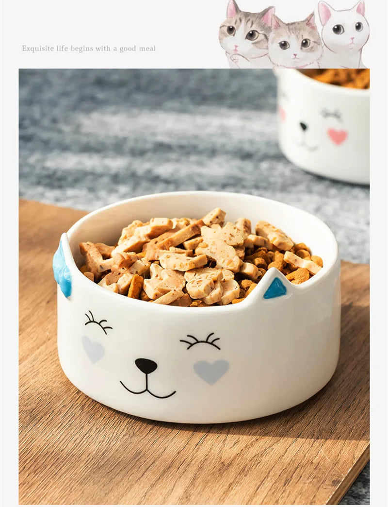 Ceramic Pet Bowl Luxury Bowl Designer Cat Feeder Small and Medium-sized Pet Drinking Accessories Pet Bowl