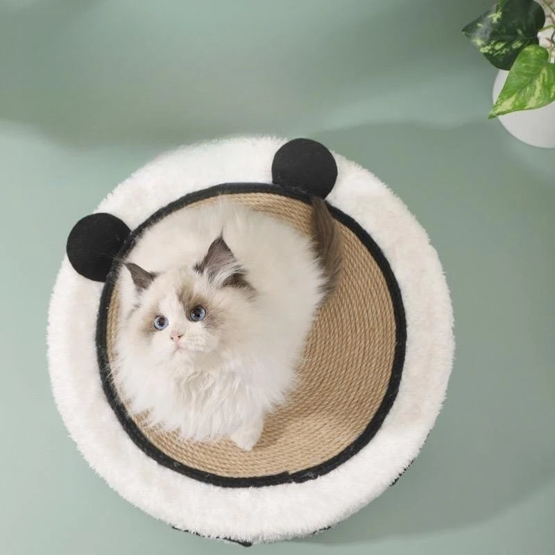 Cat Scratcher 2 In 1 Cat Anti Scratch Bed Cute Shape Cat Scratching Bed Round Cat Scratch Protection Paw Toy Gatos Accesorios