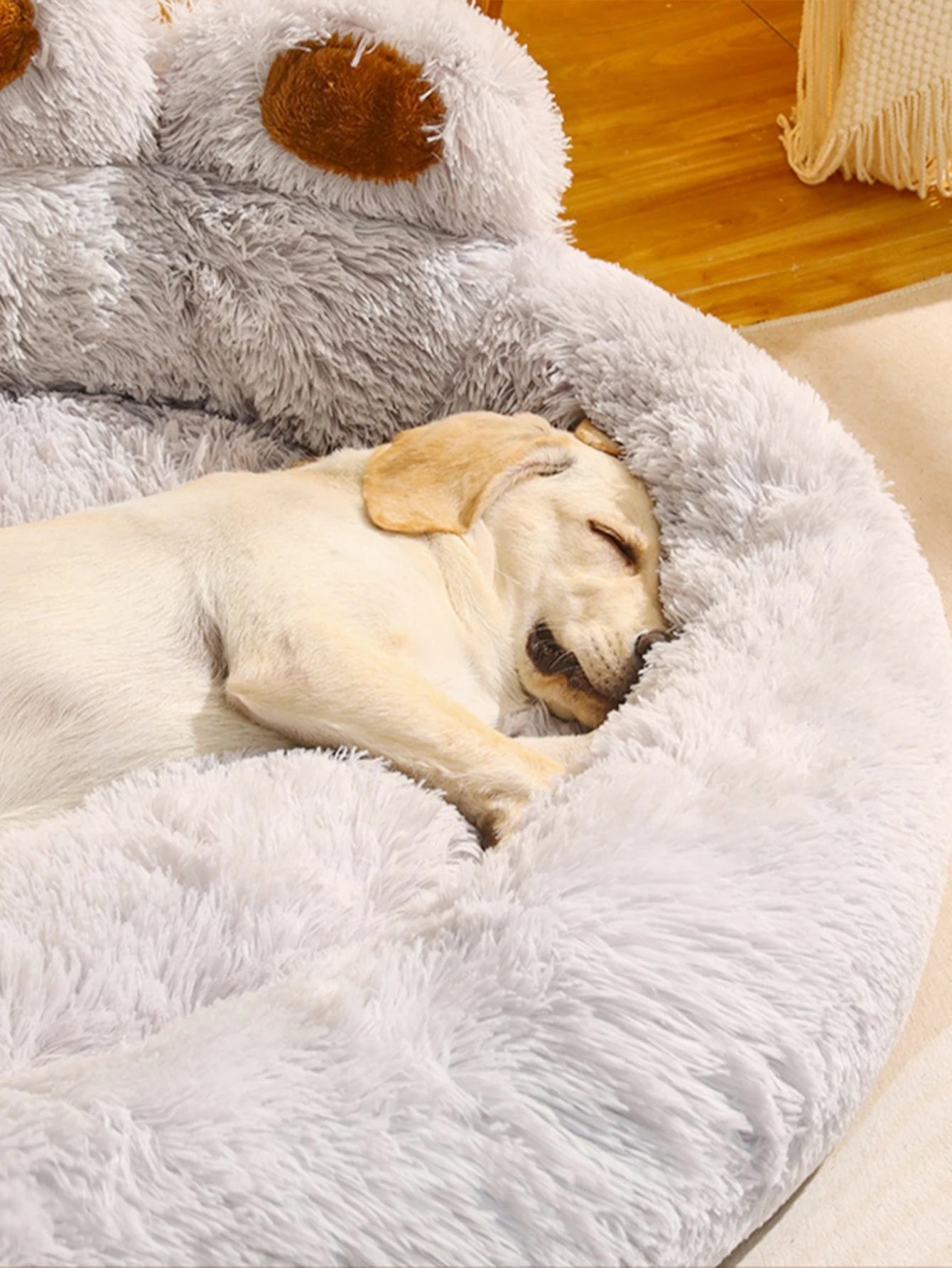 Fluffy Dog Bed Plush Kennel Accessories Pet Products Large Dogs Beds Bedding Sofa Basket Small Mat Cats Big Cushion Puppy Pets