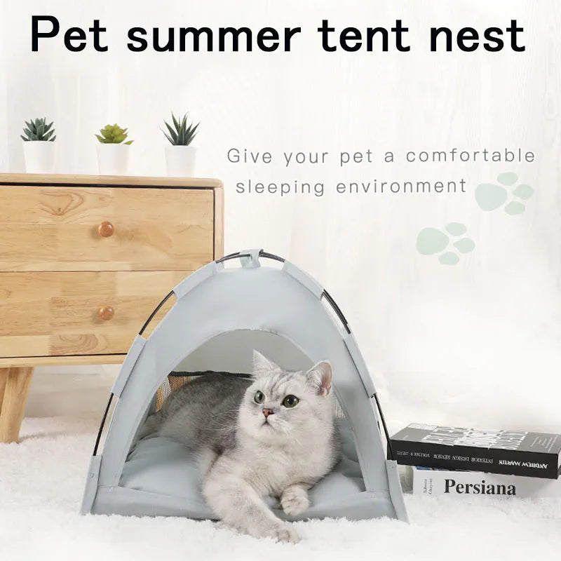 Pet Tent Bed Cats House breathable foldable pet outdoor cat Dog Basket Bed Comfortable stable cat Sleep tent Pet Supplies