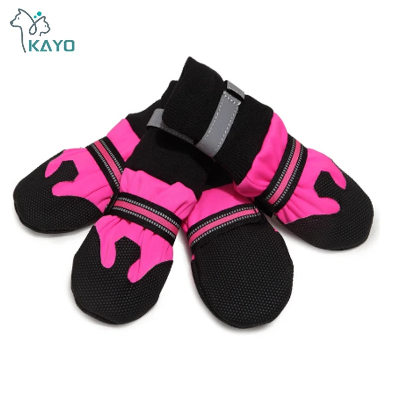 Breathable Pet Dog Shoes Waterproof Outdoor Walking Net Soft Pet Shoes Night Safe Reflective Boots For Small Medium Dogs