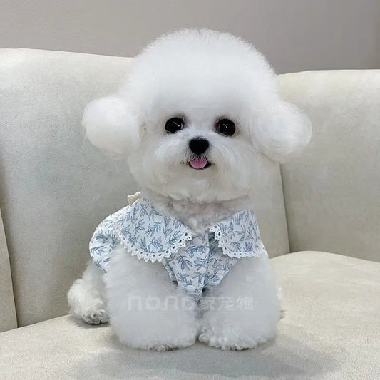 Flower Dogs Dresses Pet Dog Clothes Sweet Print Clothing Dogs Super Skirt Small Dogs Puppy Cute Thin Chihuahua