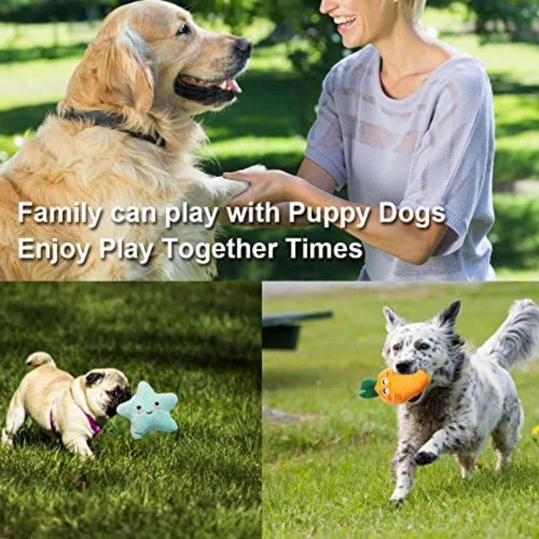 9-piece set of squeaking puppy toys, cute multi-color design, can bite at any time, suitable for small dogs