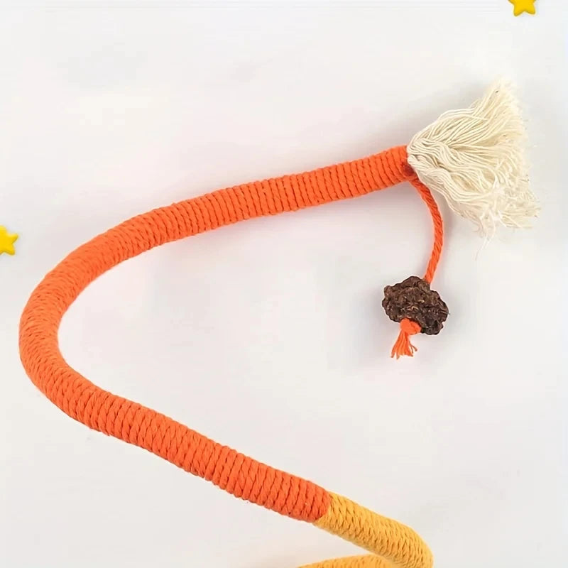 Cat Toys Silvervine Cat Teaser Toy Interactive Molar Cotton Rope Toys Clean Mouth Kitten Play Toy Cat Toys Silvervine Cat Teaser