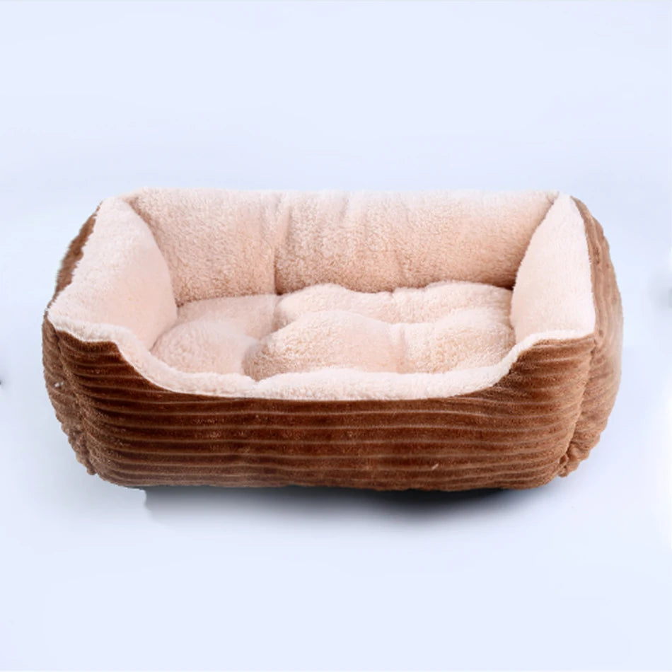 Bed for Dog Pet Square Plush Kennel Medium Small Dog Sofa Bed Cushion Pet Calming Dog Bed House Pet Supplies Accessories