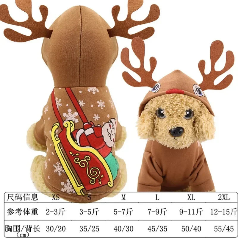 Clothing 2024 Jacket Costume Clothes Pet Pug For Yorkshire Cat Chihuahua Dog Year New Christmas Pets Coat Santa