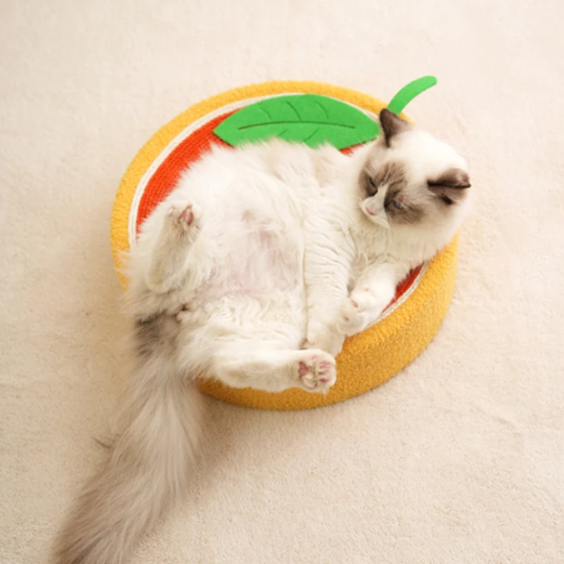 Cat Scratcher 2 In 1 Cat Anti Scratch Bed Cute Shape Cat Scratching Bed Round Cat Scratch Protection Paw Toy Gatos Accesorios