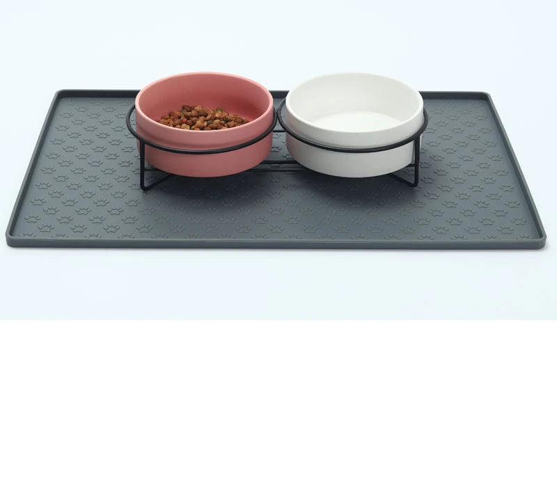 Waterproof Pet Placemat Dog Cat Food Mat Dog Feeding Mat Cat Dog Drinking Feeding Placemat Silicone Pet Bowl Pad Feeder Mats