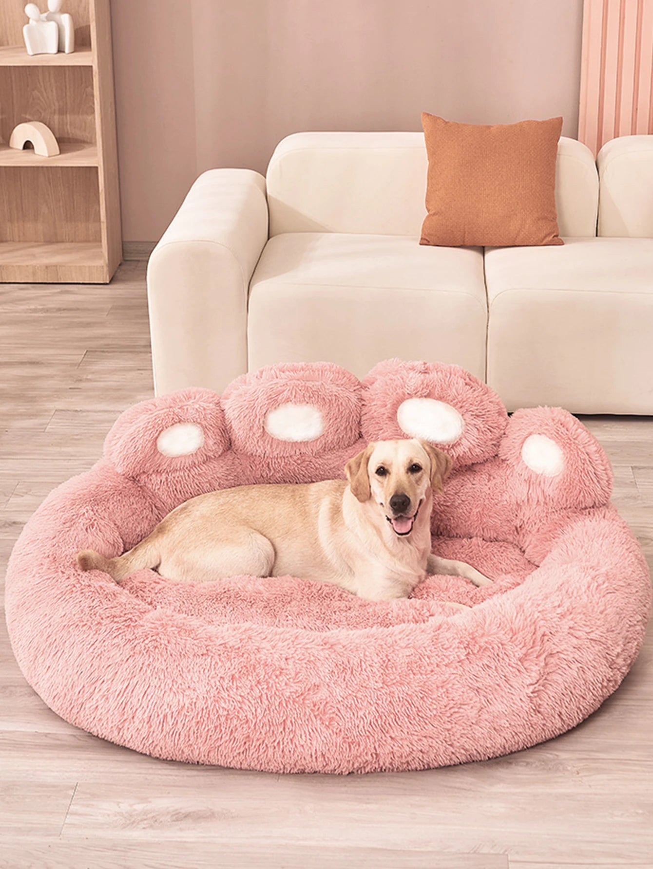 Fluffy Dog Bed Plush Kennel Accessories Pet Products Large Dogs Beds Bedding Sofa Basket Small Mat Cats Big Cushion Puppy Pets