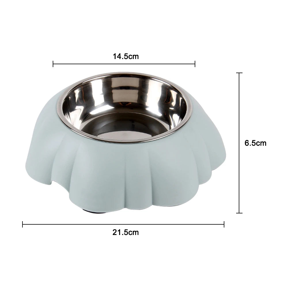 1pcs Petal Stainless Steel Pet Dog Cat Food Bowl Pet Pot Bowl Pet Feeder Tableware Anti-overturning Water Food Bowl pet Supplies