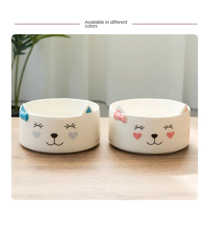 Ceramic Pet Bowl Luxury Bowl Designer Cat Feeder Small and Medium-sized Pet Drinking Accessories Pet Bowl