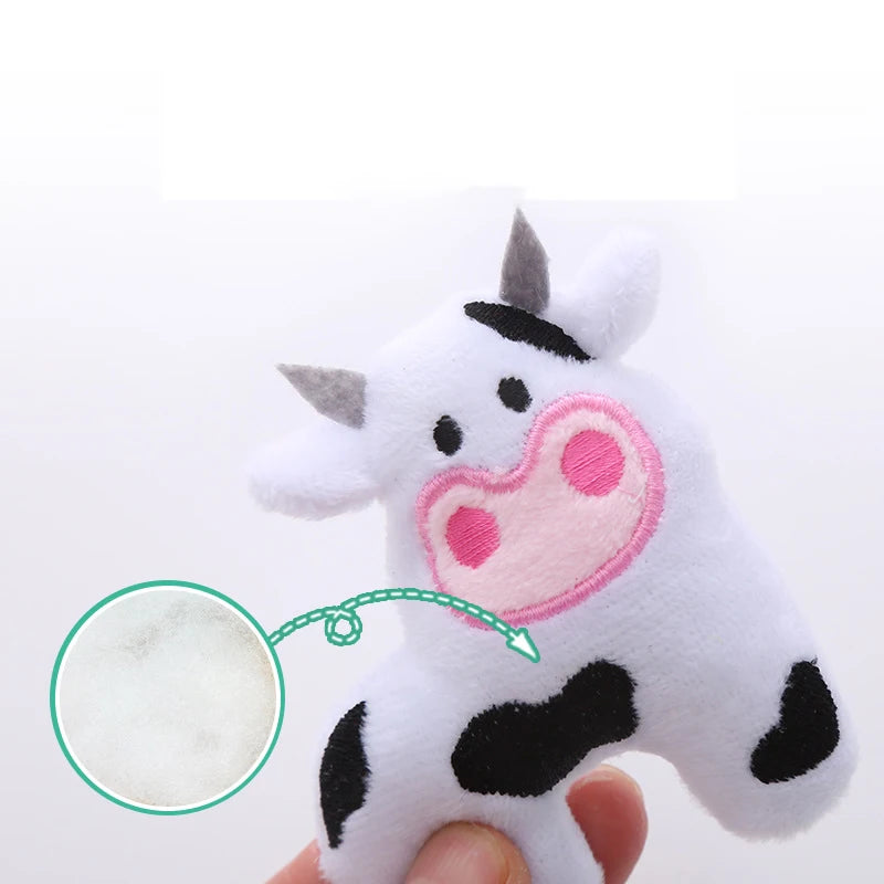 Cat Toy Kitten Teething Chew Supplies Cow Design Entertaining Toy For Teaser Entertaining Interactive Small Cat Friendly