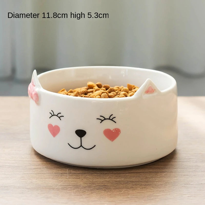 Ceramic Pet Bowl Luxury Bowl Designer Cat Feeder Small and Medium-sized Pet Drinking Accessories Pet Bowl