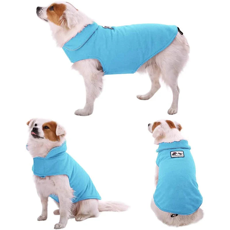 Warm Fleece Dog Jacket for Small Large Dogs Puppy Cats Vest Reflective Winter Pet Dog Clothes French Bulldog Yorkies Clothing