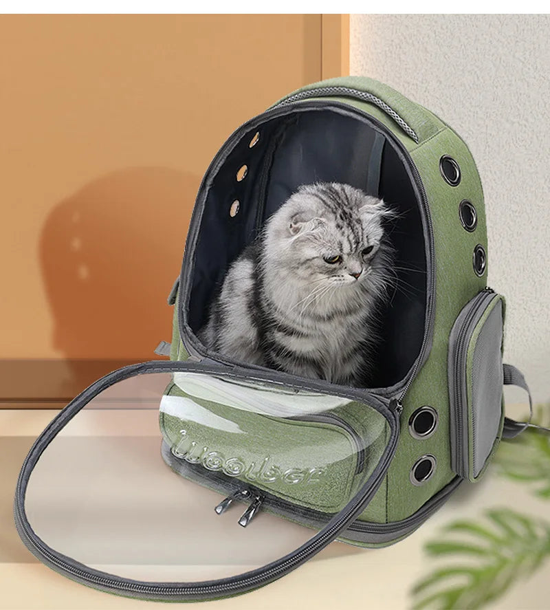 Pet Cat Backpack Astronaut Transparent Carrying Bag For Cat puppy Breathable kitten Outdoor Bags Space Capsule Cats Package