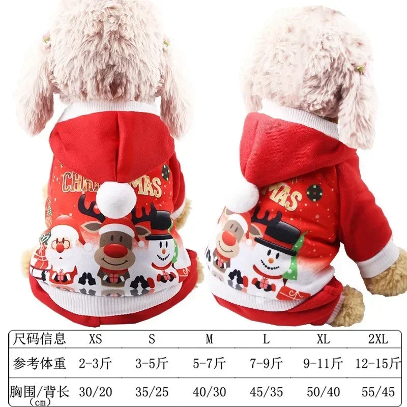 Clothing 2024 Jacket Costume Clothes Pet Pug For Yorkshire Cat Chihuahua Dog Year New Christmas Pets Coat Santa