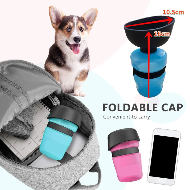 Portable Dog Water Bottle Foldable Pet Feeder Bowl Water Bottle Pets Outdoor Travel Drinking Dog Bowls Drink Bowl Dogs BPA Free