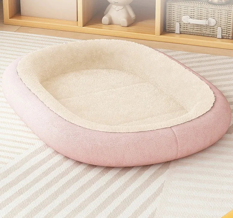 2024 Winter Dog Cat Bed Sofa Mat Round Carpet Rug Pet Kennel Nest Soft Material Warm Sleeping House Puppy Cushion